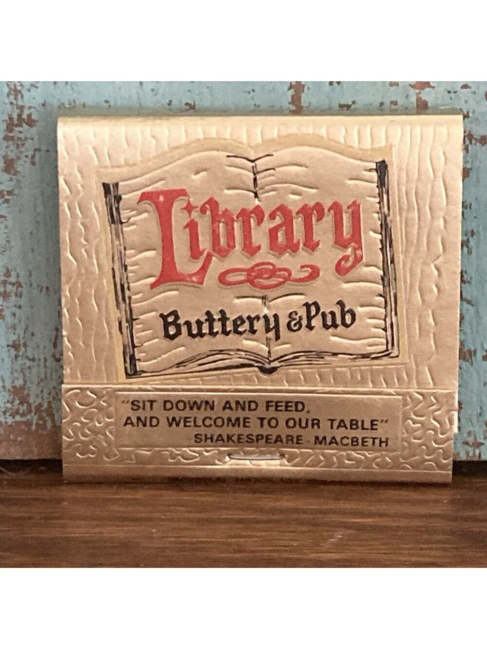 VTG Las Vegas Restaurant Ephemera Library Buttery & Pub Matchbook Unstruck